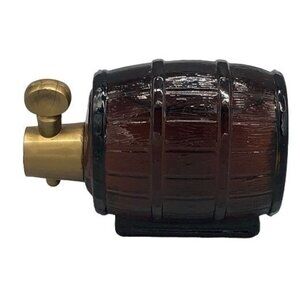 avon collectible tap barrel glass container bottle READ